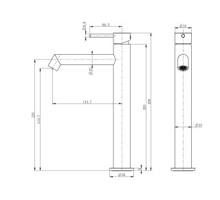 Смеситель для раковины Wonzon & Woghand WW-H1064-MW белый матовый