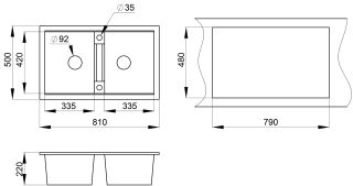 Мойка кухонная Granula GR-8101 базальт