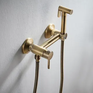 Гигиенический душ со смесителем Shevanik S107Q бронза