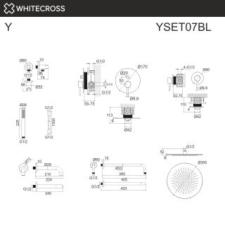 Душевой комплект WHITECROSS Y YSET07GLB брашированное золото
