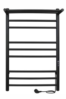 Полотенцесушитель электрический Indigo Line Trinity LСLTE80-40PBRRt с полкой 80x40 см чёрный муар