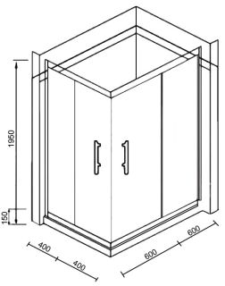 Душевой уголок Parly с поддоном 120x80см хром ZQ121G-R