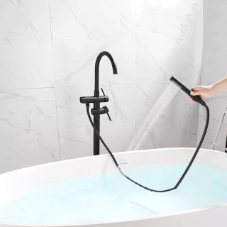 Напольный смеситель для ванны Boch Mann Braies чёрный матовый BM8921