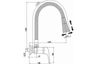 Смеситель для кухни Rav Slezak Sazava SA302.5/13 хром черный