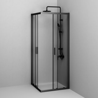 Душевой уголок Am.Pm Gem W90G-403-8080-BT 80x80 см без поддона чёрный матовый