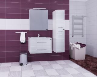 Зеркальный шкаф с подсветкой СанТа Стандарт 113009 70см белый