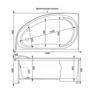 Панель фронтальная Aquanet Maldiva 150 L