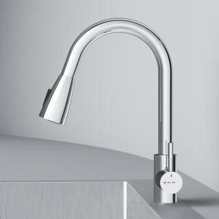Смеситель для кухни Am.Pm X-Joy S F85B07500 с выдвижным изливом хром