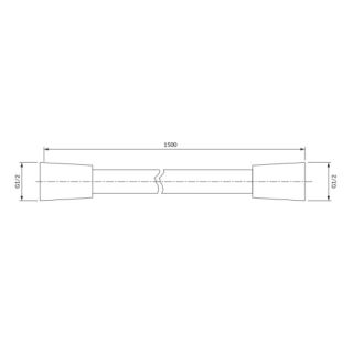 Душевой шланг Omnires 150см чёрный матовый 023-XBL