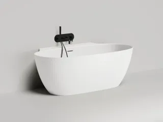 Ванна из искусственного камня Salini Alda Wall S-Sense 101915G 170x90см белый глянцевый