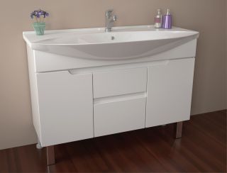 Dreja Тумба Laguna Plus 120, белый лак, 2 ящ 2 дв