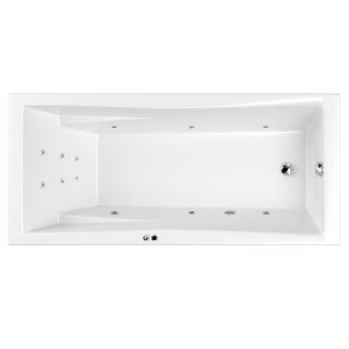 Гидромассажная ванна WHITECROSS Palace 0104.180080.100.LINE.CR 180x80 см Line хром