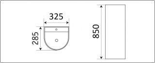 Раковина  CeramaLux PB1017 белая  32.5 см