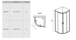 Душевой уголок Ravak Blix BLCP4-80 3B240C00Z1 Transparent профиль хром