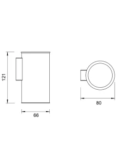 Стакан для зубных щеток WHITECROSS Ergo ER2234NIB хром