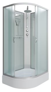 Душевая кабина Niagara NG-33084-14RBKT 100x80см серебро/матовое