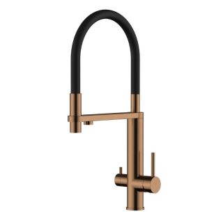 Смеситель для кухни с подключением фильтра Knotlor SS-15/RB, бронза