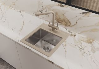 Кухонная мойка Florentina Комби 480 серый шёлк