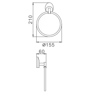 Держатель для полотенец Frap F1604 хром