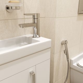 Смеситель для раковины с гигиеническим душем IDDIS Sena хром глянцевый SENSB00i08