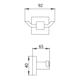 Крючок для ванной комнаты двойной Maretti Umbria Black UMB53299, черный