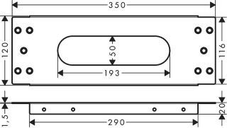 Монтажная панель 28016000 хром