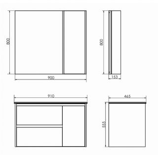Comforty Зеркало-шкаф "Бремен-90" дуб белый
