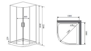 Timo Premium IMPI 517 душевая кабина (100*100*220)