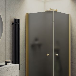 Душевой уголок MaybahGlass MGY-1299-3 90x90см золото