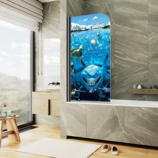 Шторка на ванну MaybahGlass ФП005 MGV-928-ФП005-6 60см фотопечать