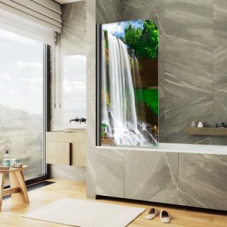 Шторка на ванну MaybahGlass ФП007 MGV-930-ФП007-6 80см фотопечать