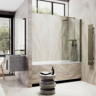 Шторка на ванну MaybahGlass MGV-764-2 40см бронза