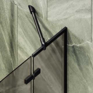 Шторка на ванну MaybahGlass MGV-919-6 99см чёрный