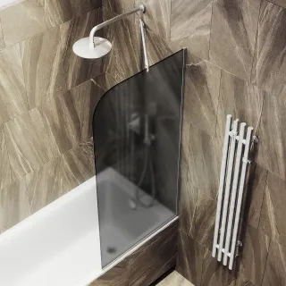 Шторка на ванну MaybahGlass MGV-251-5у 30см хром матовый