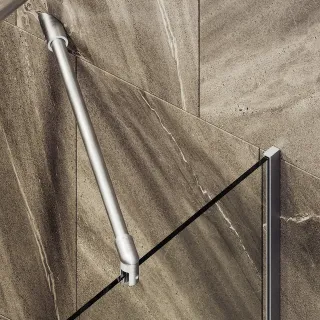 Шторка на ванну MaybahGlass MGV-64-5у 80см хром матовый