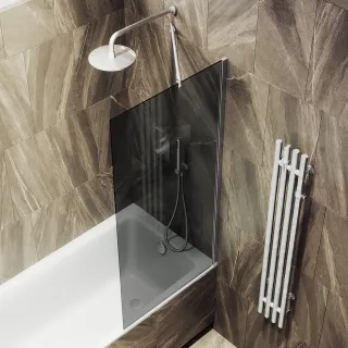 Шторка на ванну MaybahGlass MGV-252-5ш 30см хром матовый