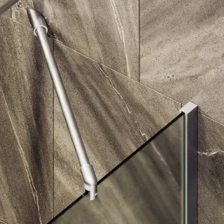 Шторка на ванну MaybahGlass MGV-93-5ш 70см хром матовый