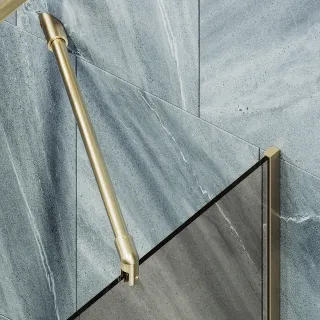 Шторка на ванну MaybahGlass MGV-67-3у 50см золото