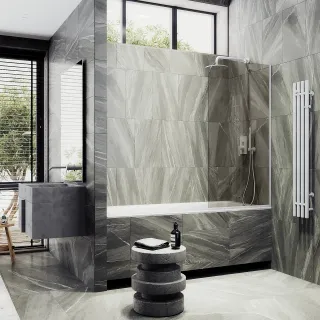 Шторка на ванну MaybahGlass MGV-250-1у 30см белый