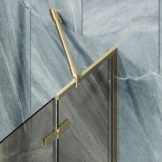 Шторка на ванну MaybahGlass MGV-657-3 69см золото