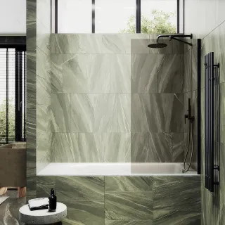 Шторка на ванну MaybahGlass MGV-69-6ш 70см чёрный