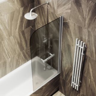 Шторка на ванну MaybahGlass MGV-766-5 40см хром матовый