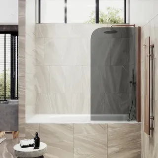 Шторка на ванну MaybahGlass MGV-618-2 70см бронза