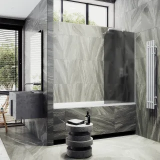 Шторка на ванну MaybahGlass MGV-141-1у 54см белый