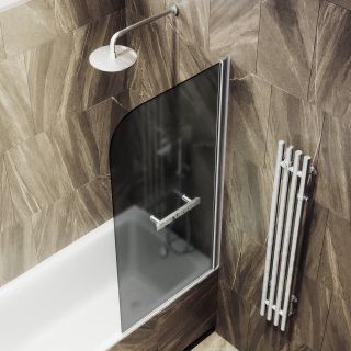 Шторка на ванну MaybahGlass MGV-786-5 70см хром матовый