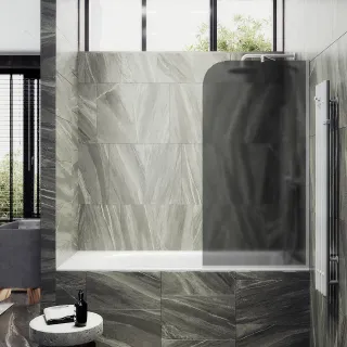 Шторка на ванну MaybahGlass MGV-251-1у 30см белый