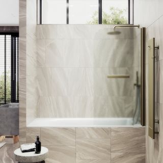 Шторка на ванну MaybahGlass MGV-787-2 70см бронза