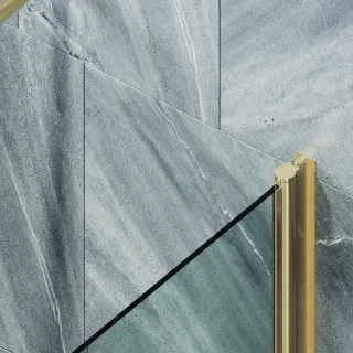 Шторка на ванну MaybahGlass MGV-598-3 60см золото