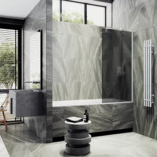 Шторка на ванну MaybahGlass MGV-85-1ш 50см белый