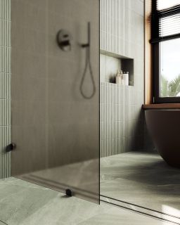 Душевая перегородка MaybahGlass MGD-265-6 79см чёрный